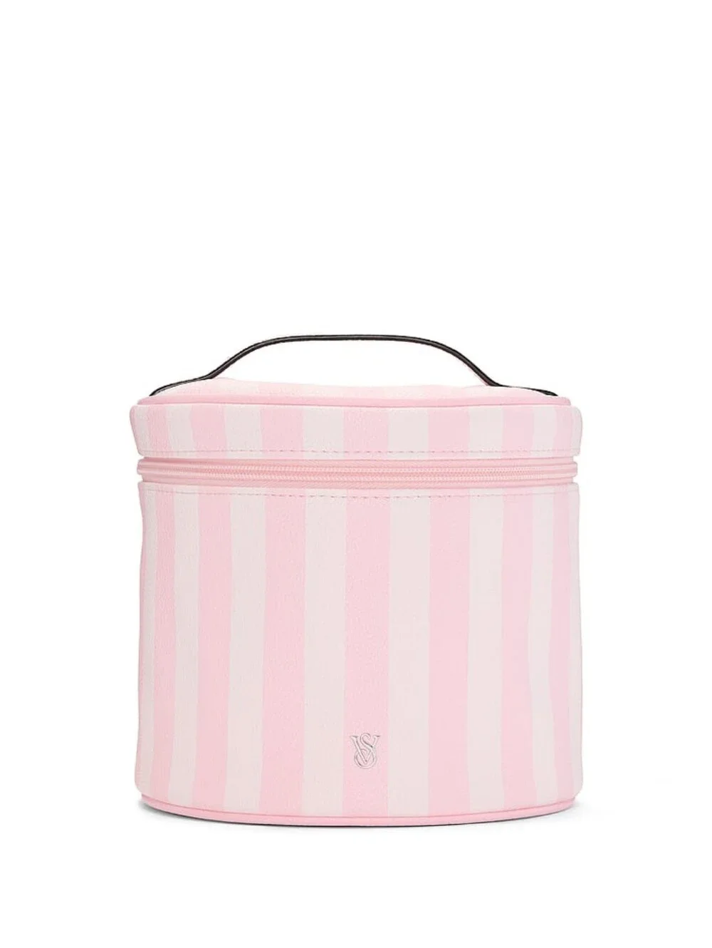 Victoria's Secret Pink Striped Cosmetic Storage Case Set Of 2 Makeup Bags
